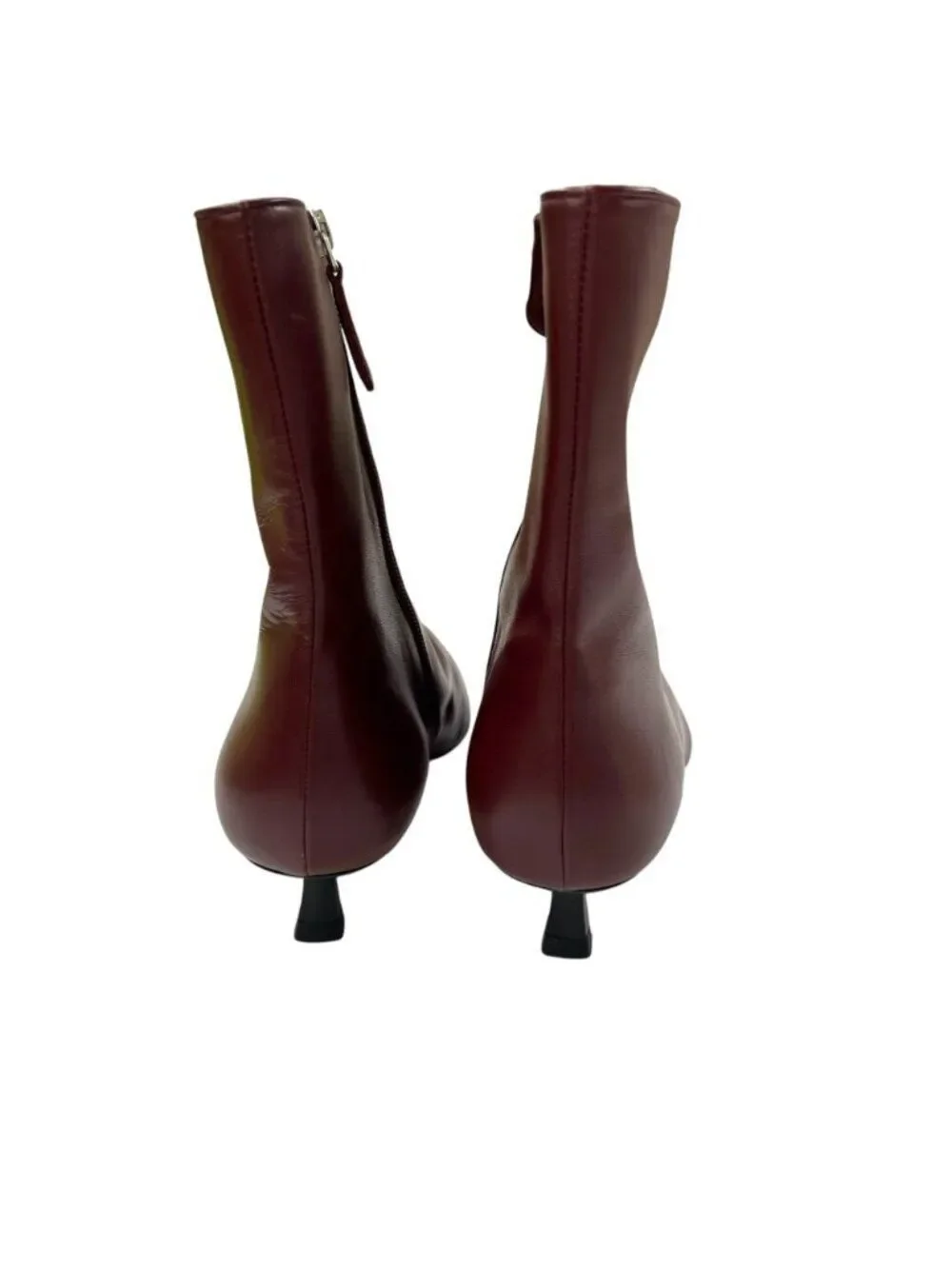 Freda Salvador NWOB Lanna Burgundy Leather Pointed-Toe Ankle Boots Size 10